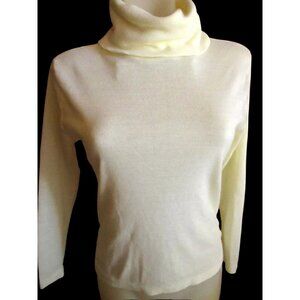 True Vintage Womens Cowl Sweater Large 1980s Top Shirt Erica Acrylic Turtleneck